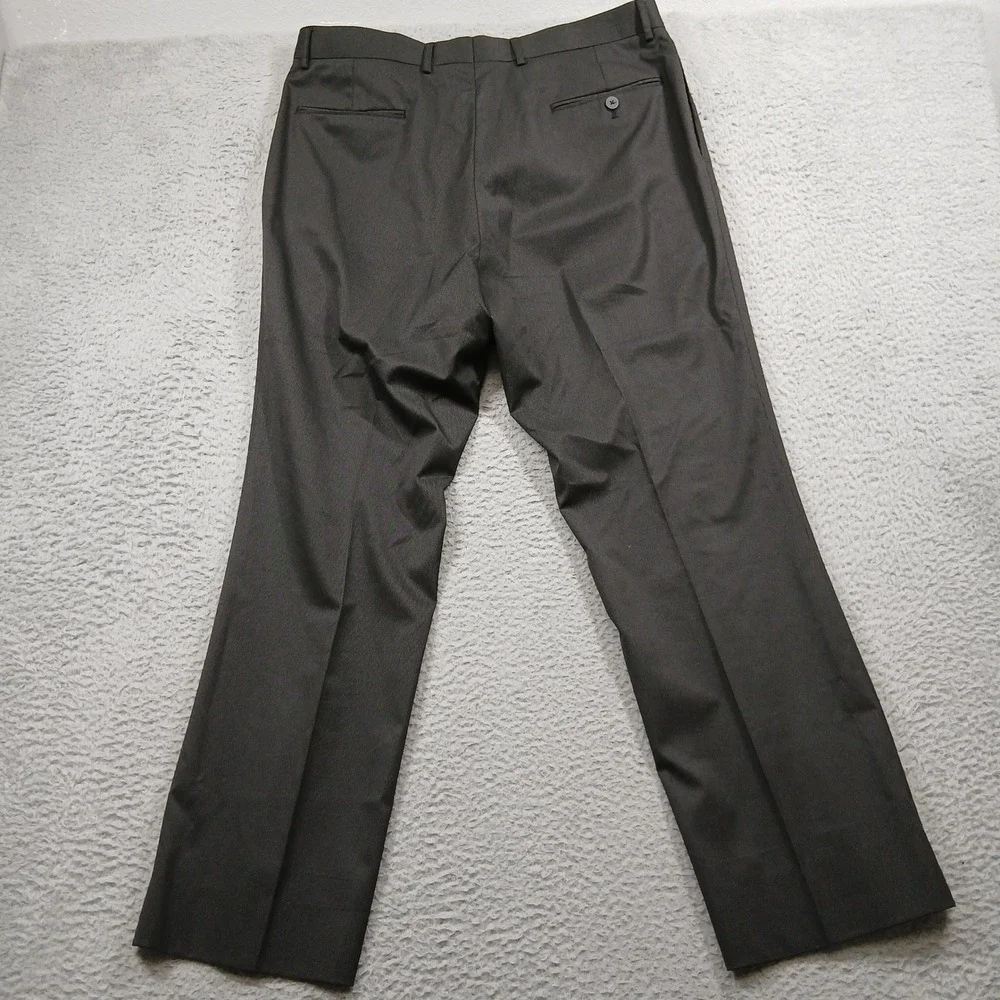 Well Hung Craftsmen Men's Suit Pants Trousers 38x32 Gray Textured Flat‎ Front